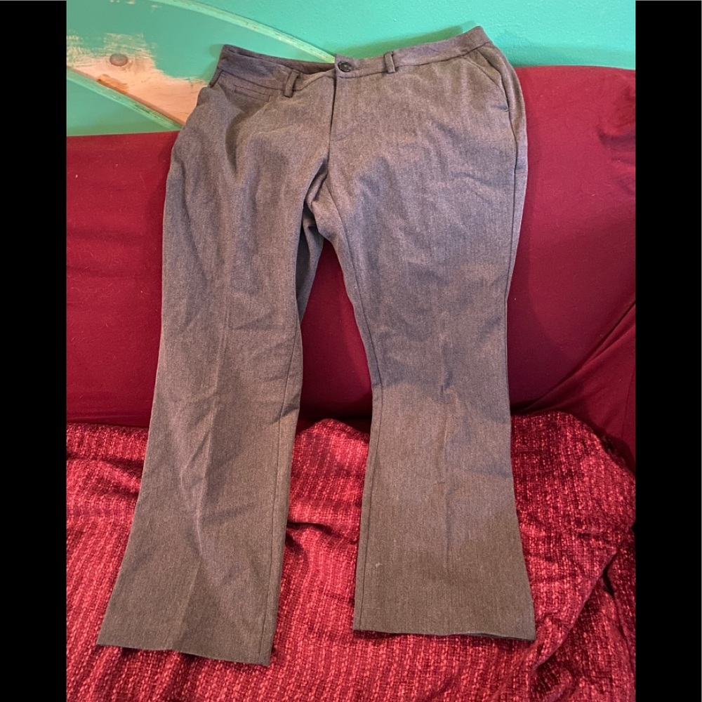 Gray work pants